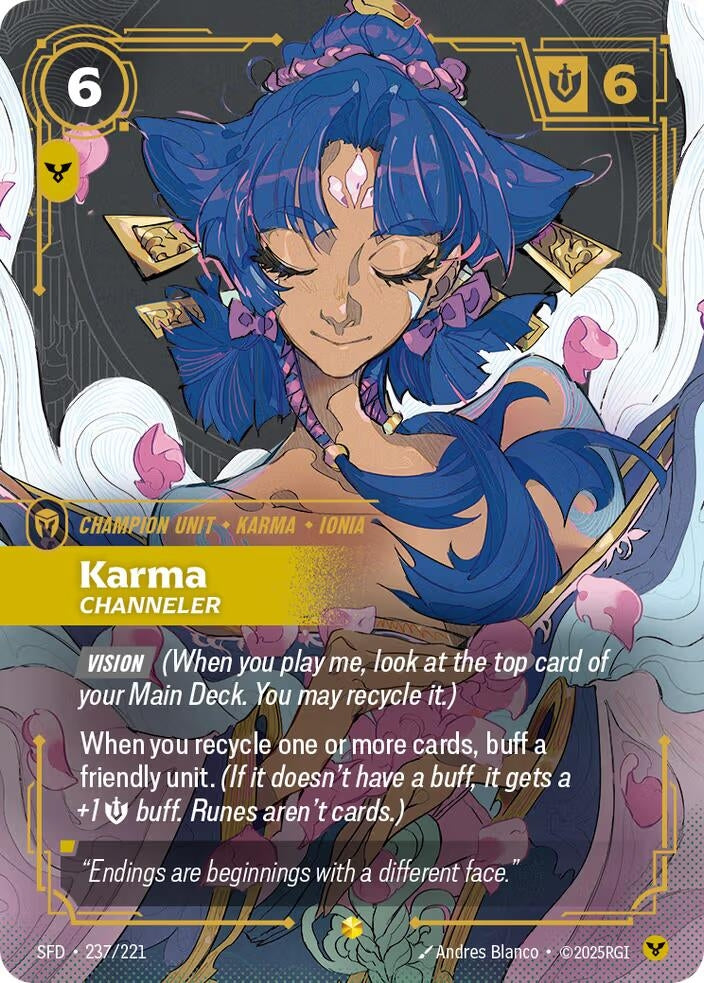 Image for Karma - Channeler (Overnumbered) (Spiritforged) (237/221) - Riftbound: League of Legends Trading Card Game