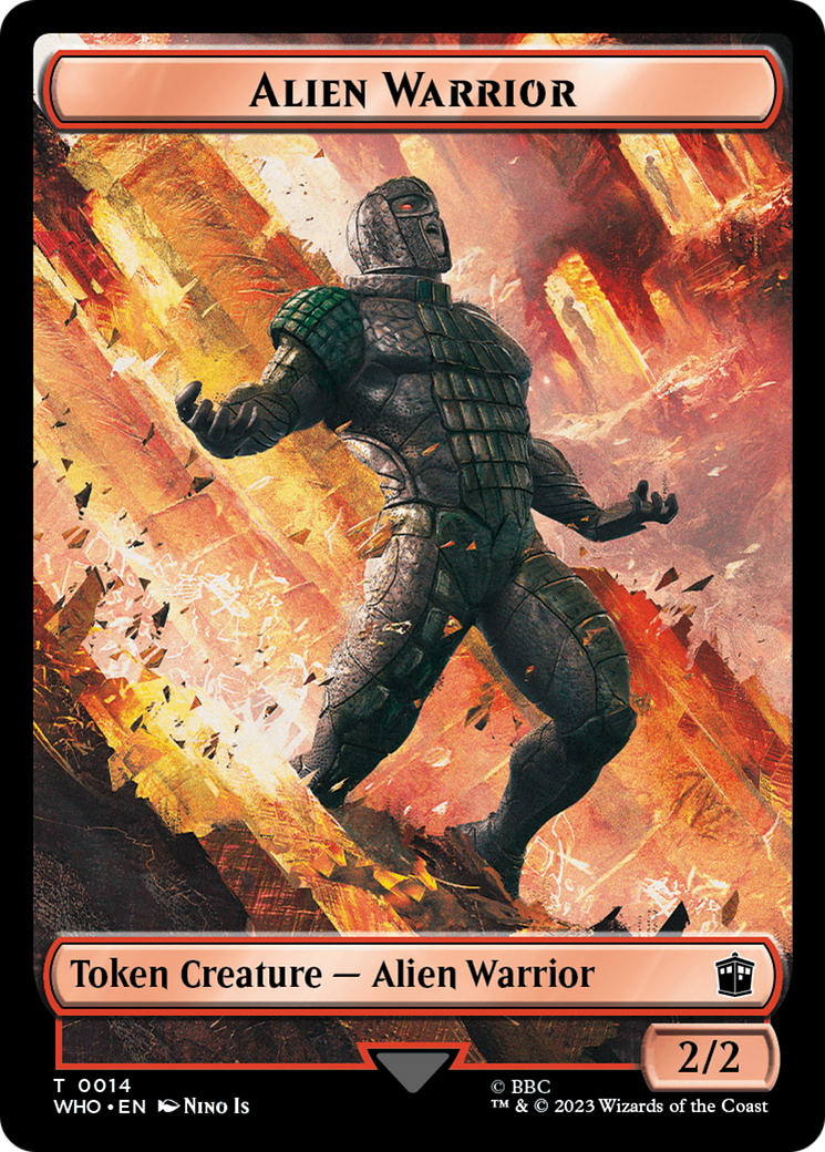 Alien Warrior // Food (0027) Double-Sided Token (14 // 27) (WHO)
