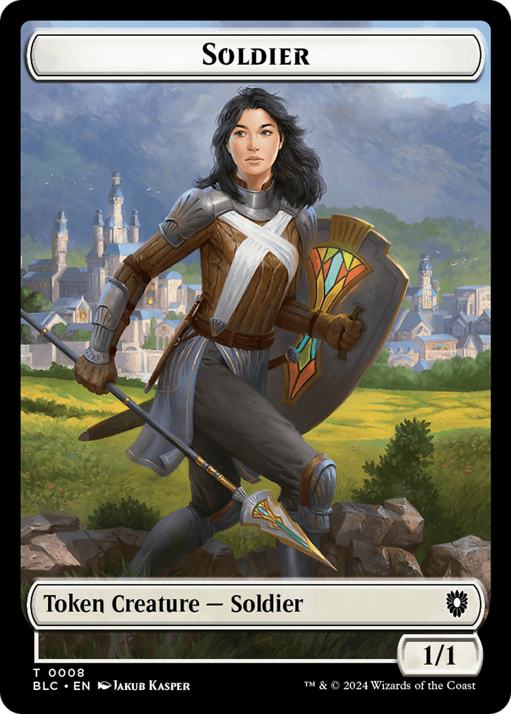 Human // Soldier Double-Sided Token [Bloomburrow Commander Tokens]