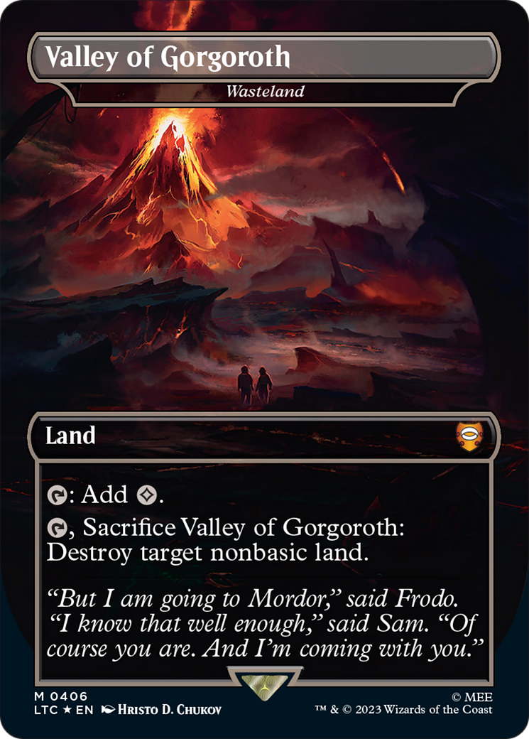 Valley of Gorgoroth - Wasteland (Surge Foil Realms and Relics) [The Lord of the Rings: Tales of Middle-Earth Commander]