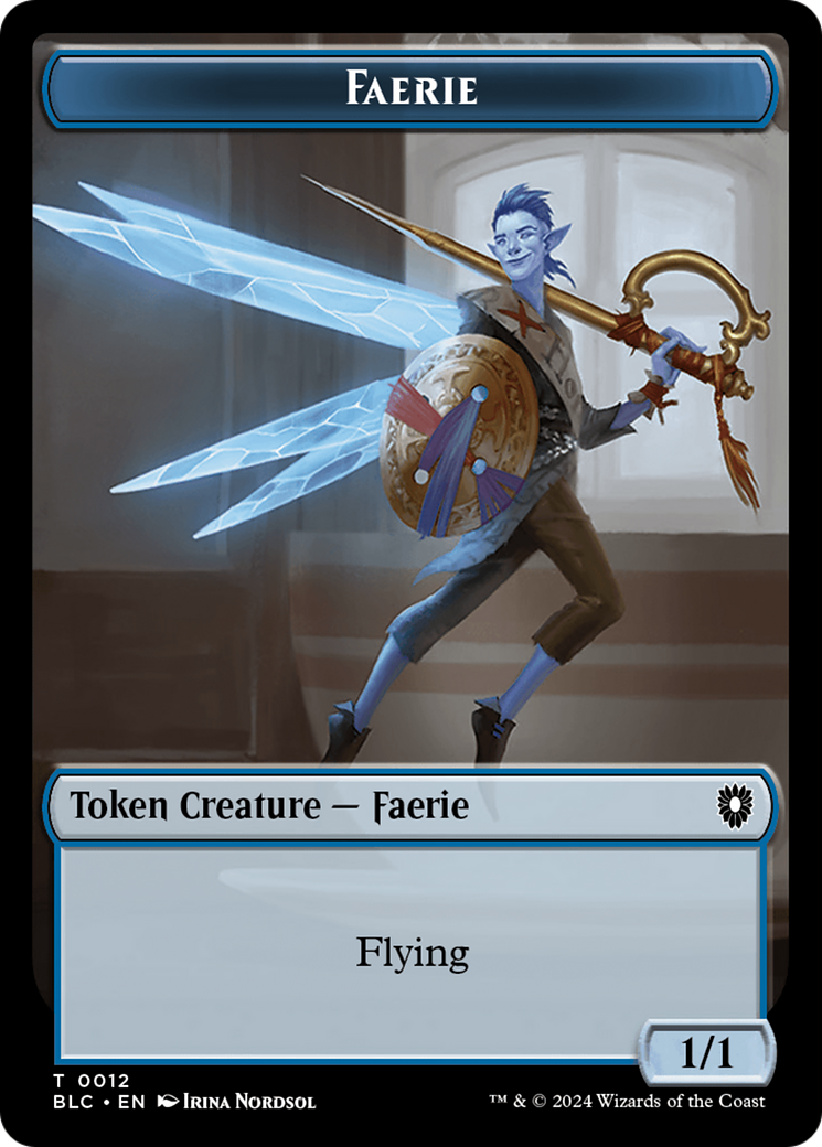 Spirit // Faerie Double-Sided Token [Bloomburrow Commander Tokens]