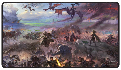 The Lord of the Rings Borderless Scene Black Stitched Playmat
