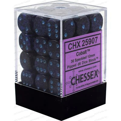 SPECKLED 36D6 COBALT 12MM DICE SET