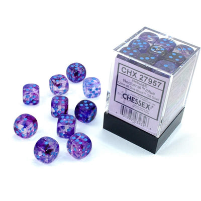 NEBULA 36D6 NOCTURNAL/BLUE LUMINARY 12MM DICE SET