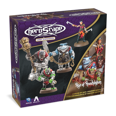 Heroscape: Crimson Widow & Dreadnoughts of Caraway Cavern Army Expansion