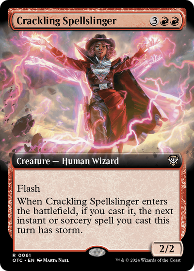 Crackling Spellslinger (Extended Art) (61) (OTC)