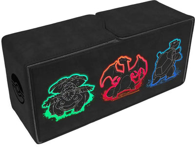 Ultra Pro Trading Card Game Foil Pokemon Neon Kanto Alcove Vault Deck Box [Venusaur, Charizard & Blastoise]