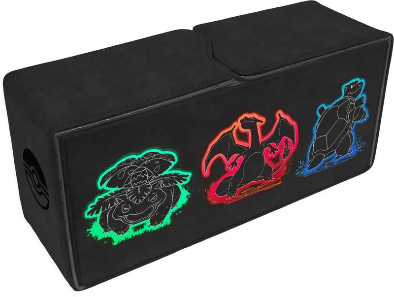 Ultra Pro Trading Card Game Foil Pokemon Neon Kanto Alcove Vault Deck Box [Venusaur, Charizard & Blastoise]