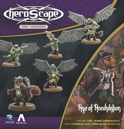 Heroscape: Rising Tide – Vorid Glide Strikers and Wing Commander Tuck Harrigan
