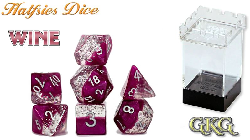 Halfies Dice - Glitter Edition Wine