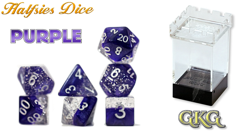 Halfies Dice - Glitter Edition Purple