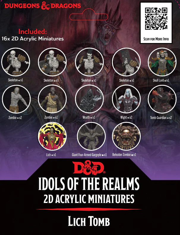 D&D Idols of the Realms: Essentials 2D Miniatures – Lich's Tomb