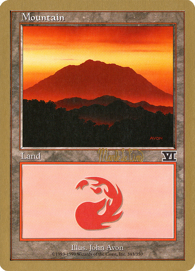 Mountain (mlp346a) (Mark Le Pine) [World Championship Decks 1999]