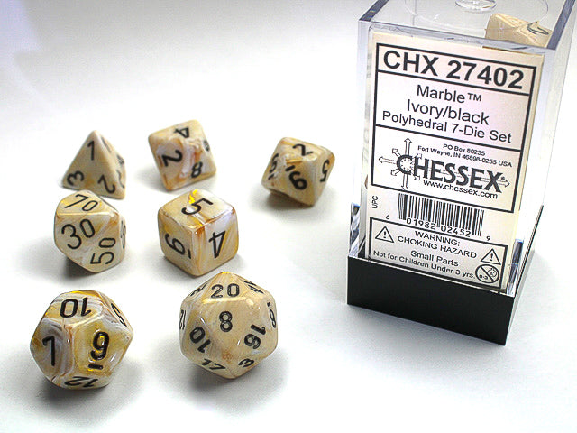 Chessex: Marble™ Polyhedral Dice sets