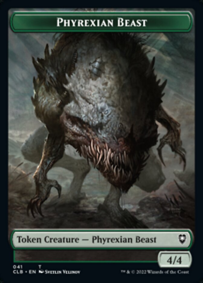 Phyrexian Beast // Wurm Double-Sided Token [Commander Legends: Battle for Baldur's Gate Tokens]