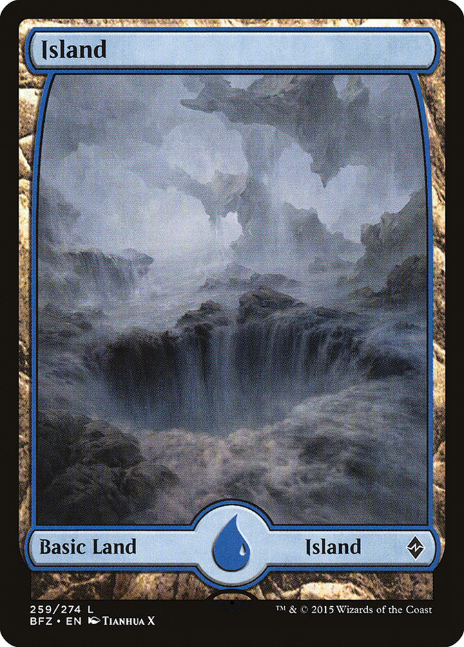 Island (259) - Full Art (259) (BFZ)