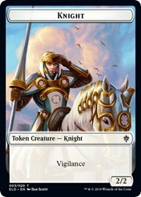 Knight // Food (17) Double-Sided Token [Throne of Eldraine Tokens]
