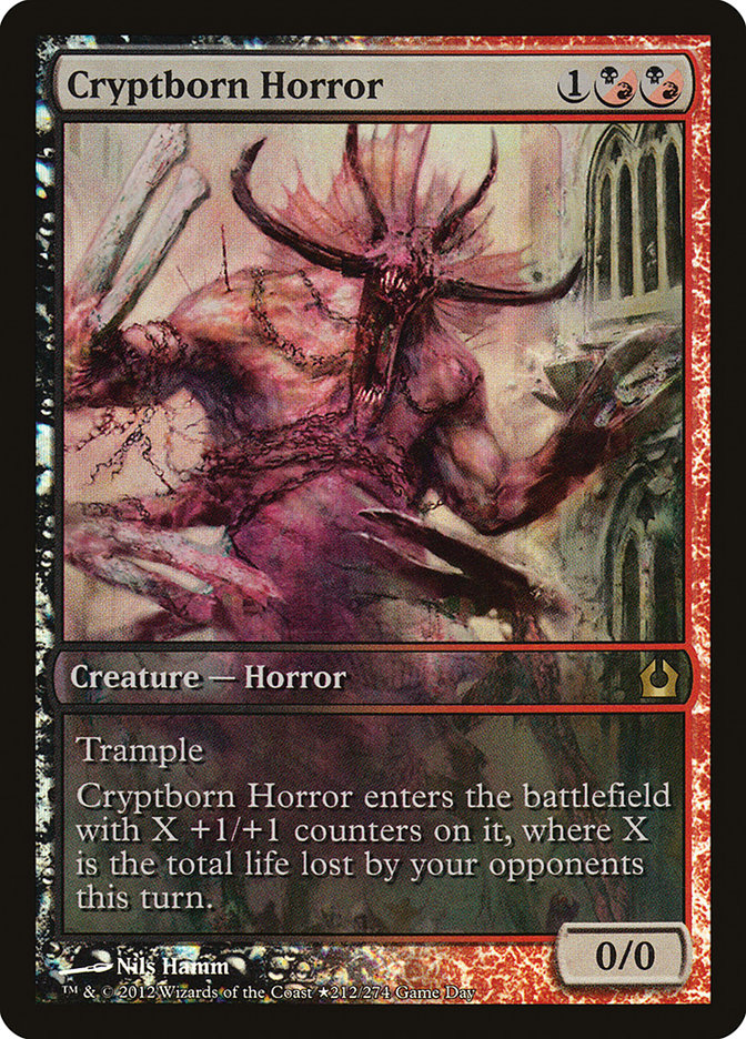 Cryptborn Horror (Game Day) (Extended Art) [Return to Ravnica Promos]