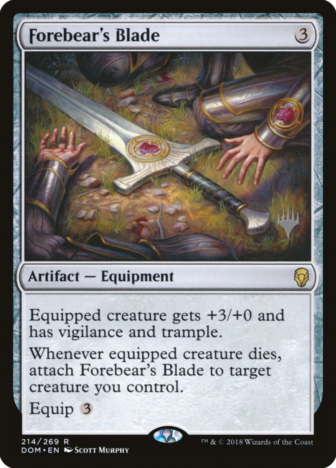 Forebear's Blade (Promo Pack) [Dominaria Promos]