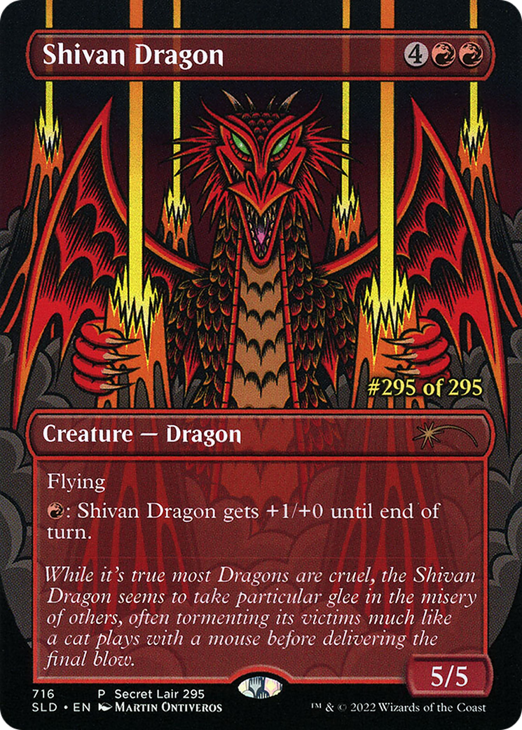 Shivan Dragon (Serialized) [Secret Lair Drop Promos]