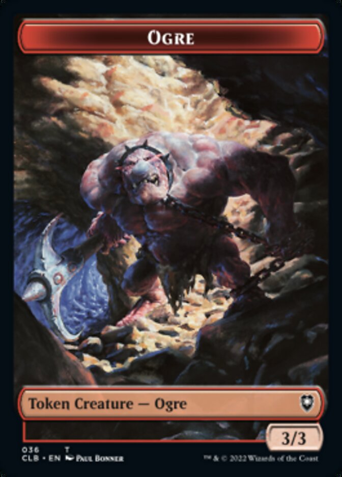 Boar // Ogre Double-Sided Token [Commander Legends: Battle for Baldur's Gate Tokens]