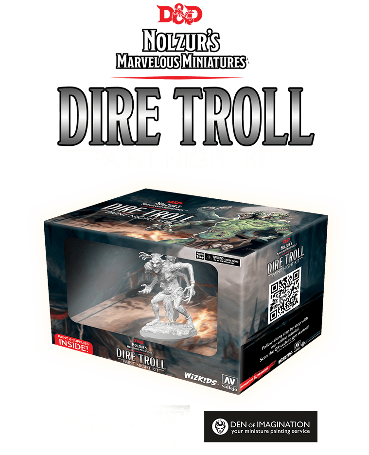 D&D Dire Troll Paint Night Kit
