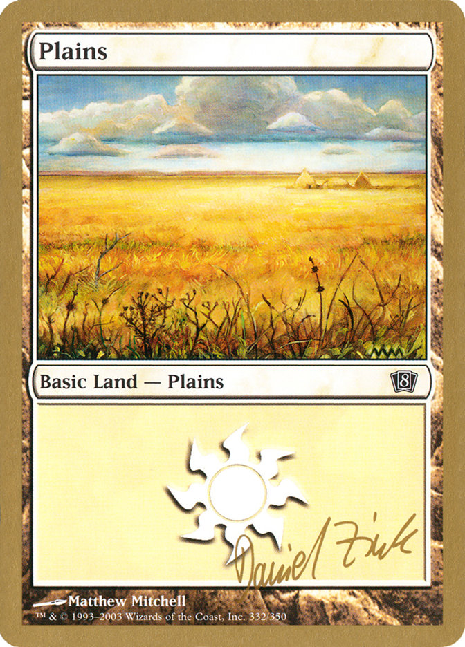Plains (dz332) (Daniel Zink) [World Championship Decks 2003]
